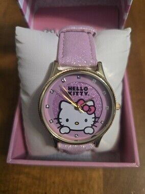Hello Kitty Pink Glitter Dial Watch